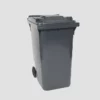Conteneur à déchets 240L à 2 roues en polyéthylène haute densité, robuste et ergonomique.