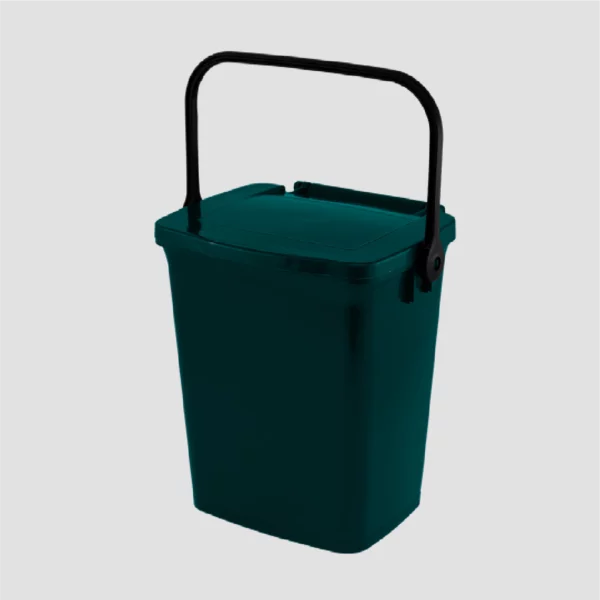Bioseau Minimax+ 7L compact avec couvercle verrouillable pour biodéchets.