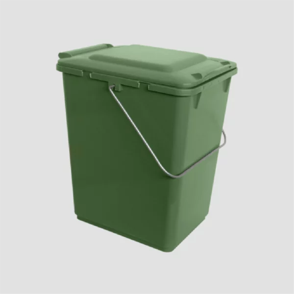Bioseau KSB Minimax+ 10L en matériau recyclé avec anse qui se verrouille.