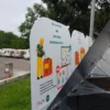 Composteur Biocompost 3 bacs 400 L installé sur l'aire de camping-cars de Hendaye