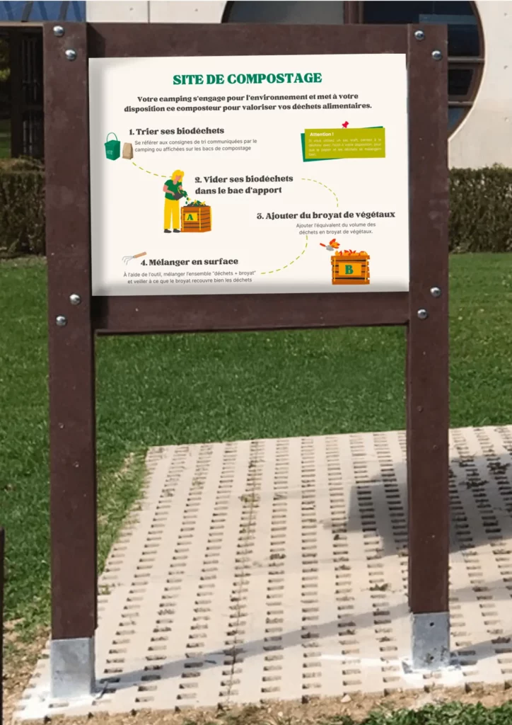 panneau consigne de tri pour compostage