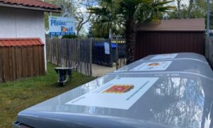 Signalétique adhésive pour composteur en plastique ou acier