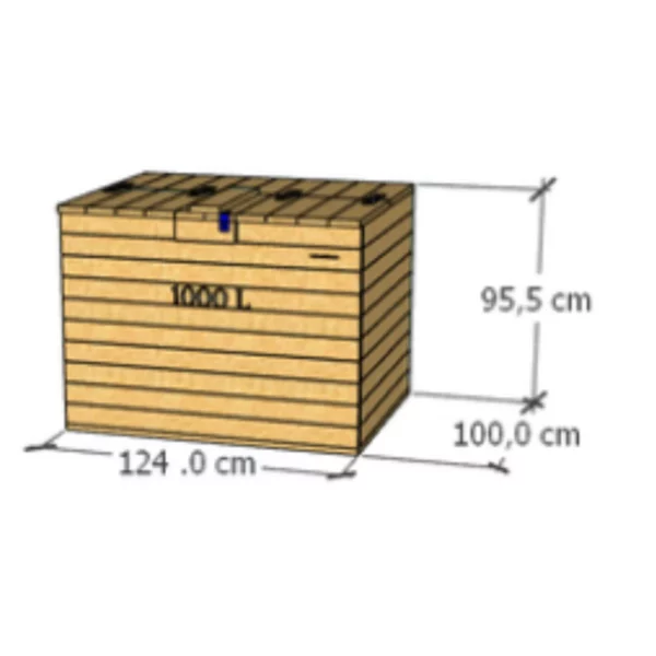 Maquette composteur bois 1000L, idéal pour des grandes quantités