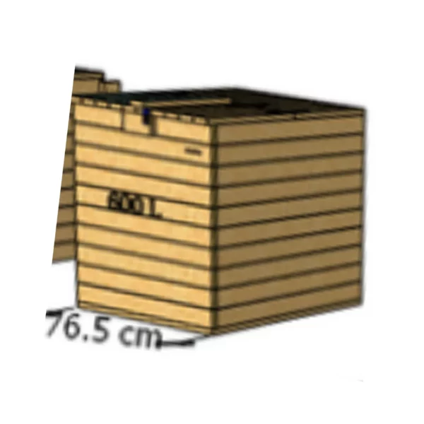 Maquette composteur en bois 600L pour les biosdéchets