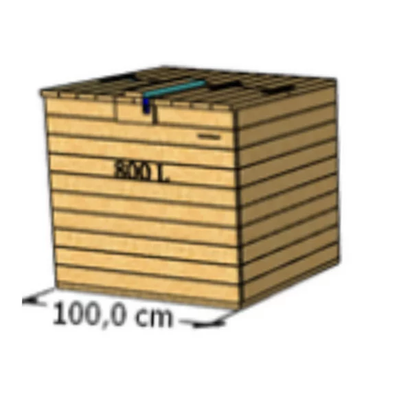 Maquette pour composteur en bois 800L, idéal pour des volumes modérés