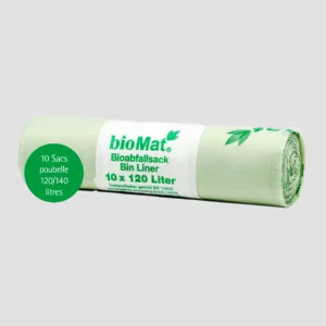 Retrouvez les sacs compostables 120-140L de chez BioMat