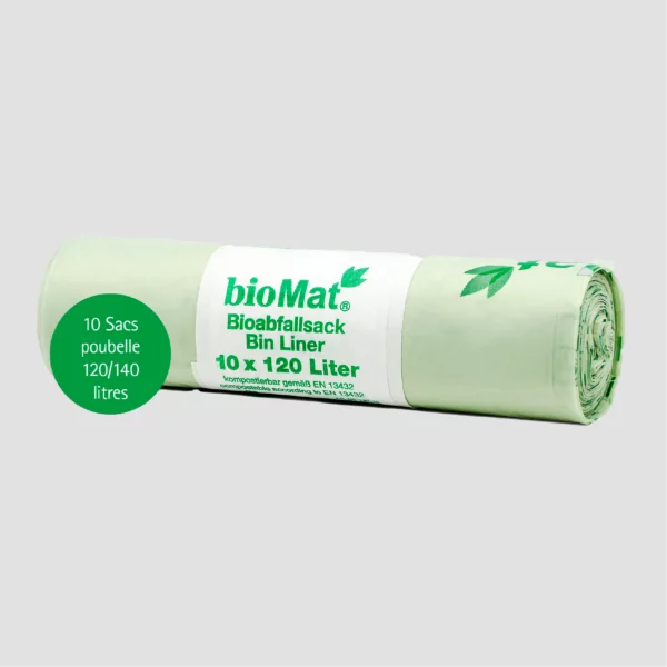 Retrouvez les sacs compostables 120-140L de chez BioMat