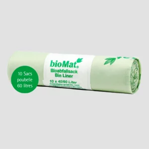 Retrouvez les sacs compostables 40-60L de chez BioMat