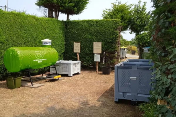 Mise en situation du rotocomposteaur de chez Abriplus
